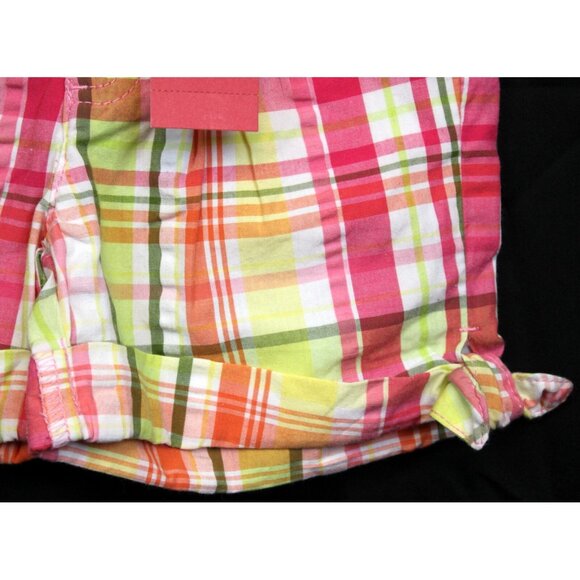 2010 Gymboree Citrus Cooler Plaid Shorts sz 5 Pink Yellow Lemon Summer Bows - Picture 4 of 8